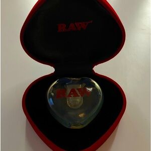 RAW red heart case with glass cone holder inside brand new!
